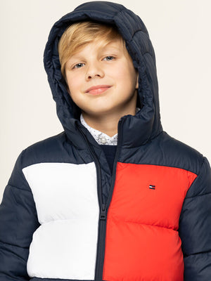 Padded Flag Jacket Black Iris / 10