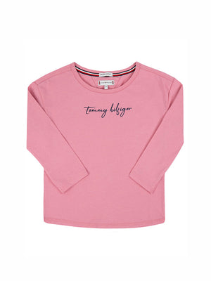 Sequins Graphic Tee L/S Cashmere Rose / 10