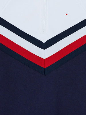 Tommy Half Zip Sweatdress Black Iris/ Bright White / 10