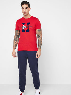 Flag Script Tee HAUTE RED / L