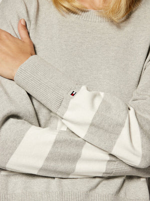 Marcey Graphic Swtr LIGHT GREY HEATHER / L