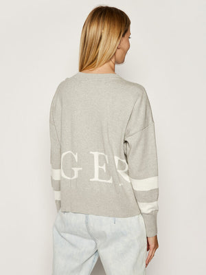 Marcey Graphic Swtr LIGHT GREY HEATHER / L