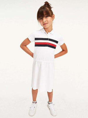 Pique Polo Dress S/S White / 10