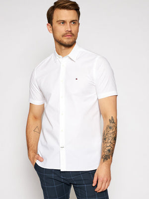 Grid Dobby Shirt S/S Optic White / L