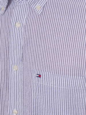 Classic Seersucker S Yale Navy / White / L