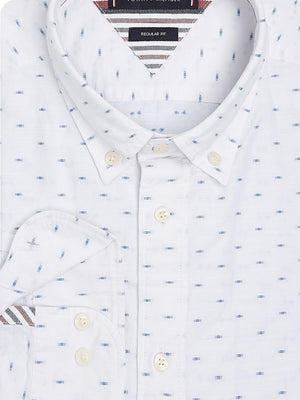 Cotton Linen Fil Cou White / Multi / L