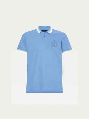 Dip Dye Regular Polo Pebble Blue / L