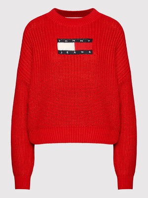 Tjw Center Flag Swea Deep Crimson / L