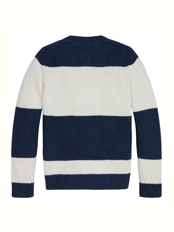 Flag Colorblock Swea Twilight Navy / Ivory Petal / 10