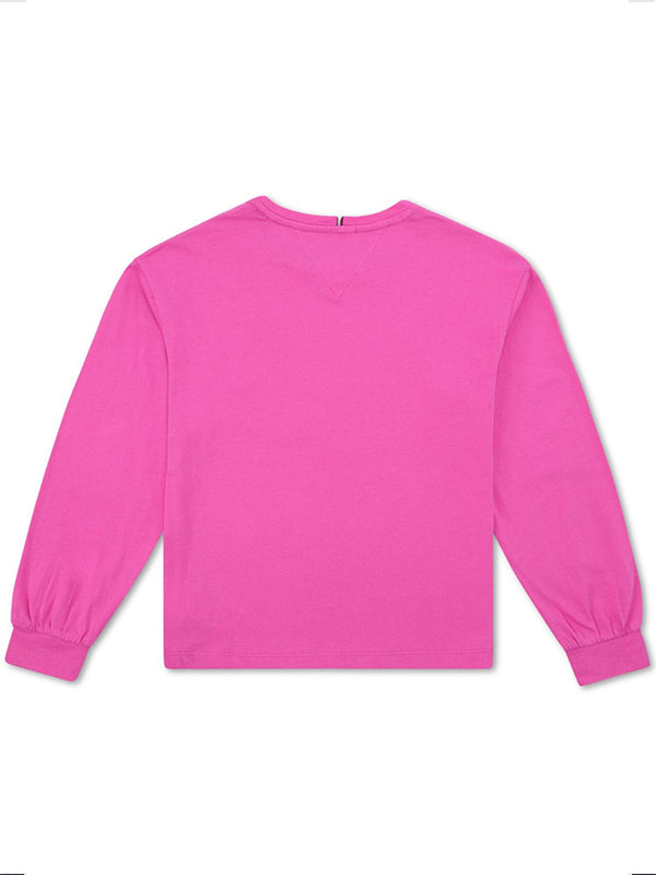 Graphic Print Tee L/ Vivid Fuchsia / 10