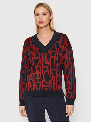 Spell Out V-Nk Sweat All Over Spell Out / L