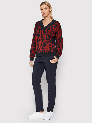 Spell Out V-Nk Sweat All Over Spell Out / L