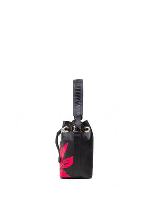 Luxe Leather Mini Bu Flower Print / OS