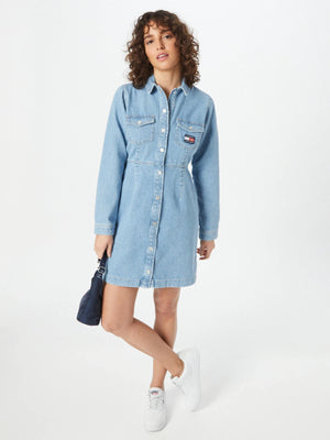 Slim Denim Dress Ce8 Denim Light / L