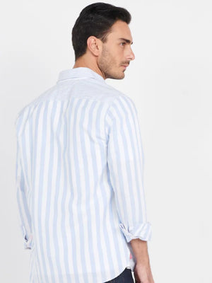 Ithaca Blocking Rf Shirt Cloudy Blue / White / L