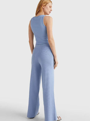 Soft Rib Wide Leg Pant Moon Blue / RL