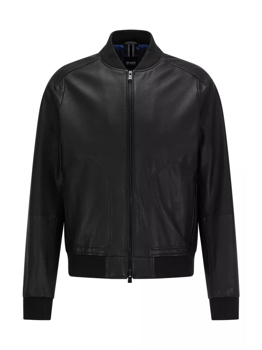 Boss Leather Bomberr Jacket - Noran 366