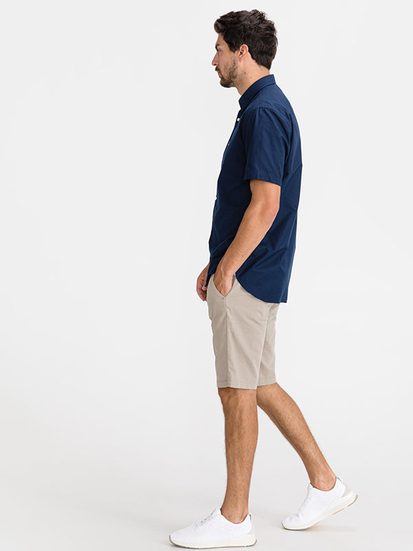 Grid Dobby Shirt S/S Carbon Navy / L