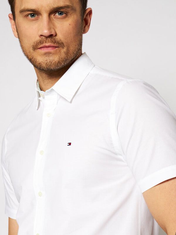 Grid Dobby Shirt S/S Optic White / L