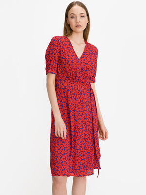 Viscose Crepe Wrap K Club House Floral / Fireworks / 42