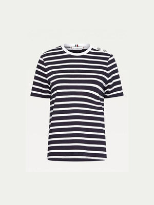 Regular Button C-Nk Classic Breton Stp/ Dsrt Sky/ Wht / L