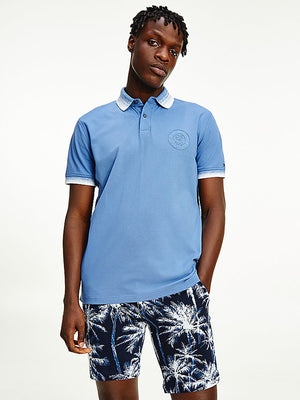 Dip Dye Regular Polo Pebble Blue / L