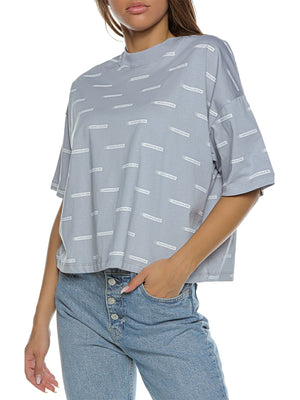 All Over Print Tee Institutional Logo Aop Marble Grey / L