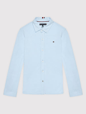 Pique Shirt L/S Calm Blue / 10