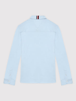 Pique Shirt L/S Calm Blue / 10