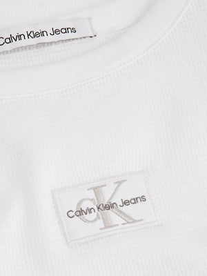 Badge Waffle Tee Bright White / XXXL