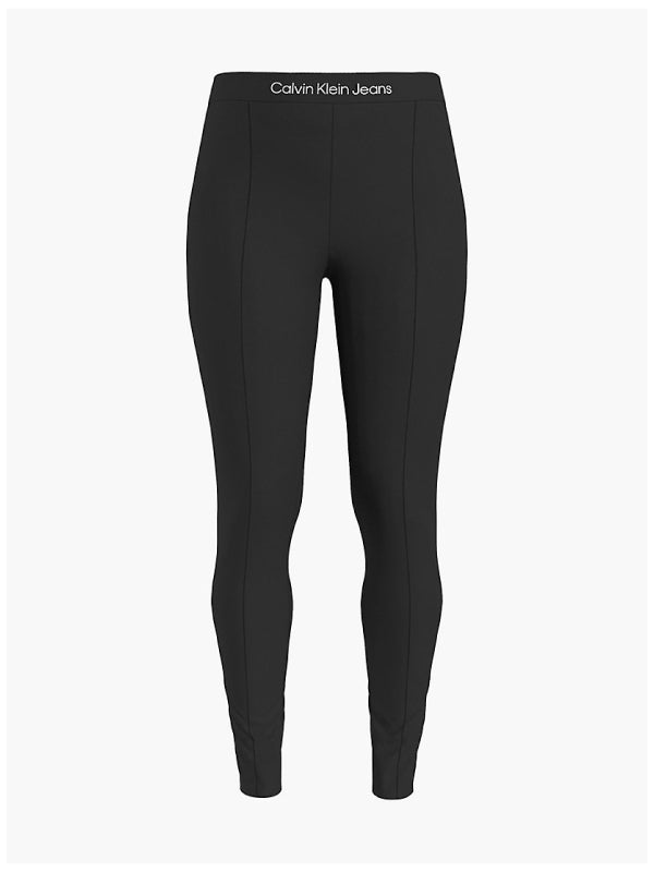 Shrunken Logo Milano Leggings Ck Black / L