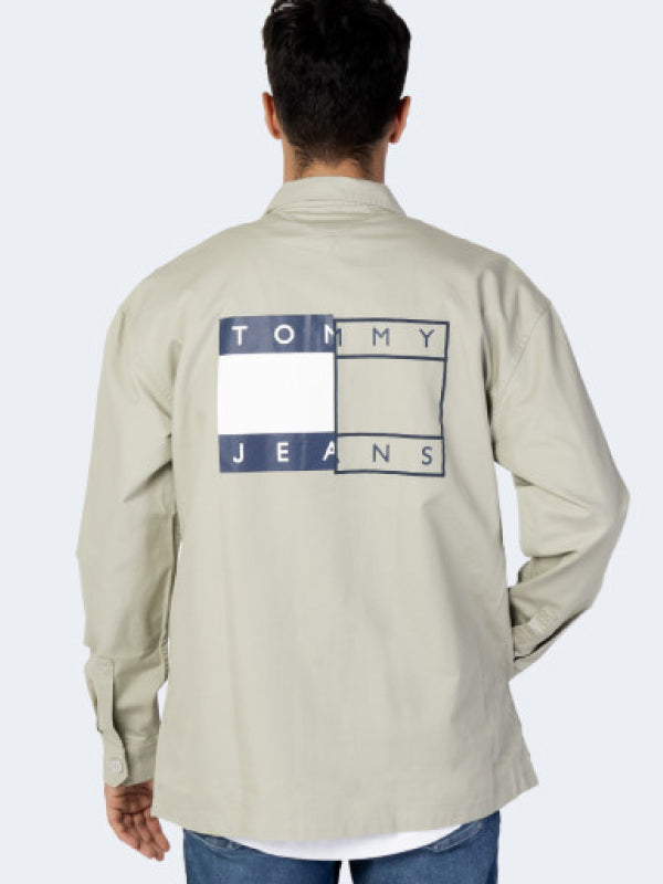 Tjm Twisted Flag Overshirt Stony Beige / L