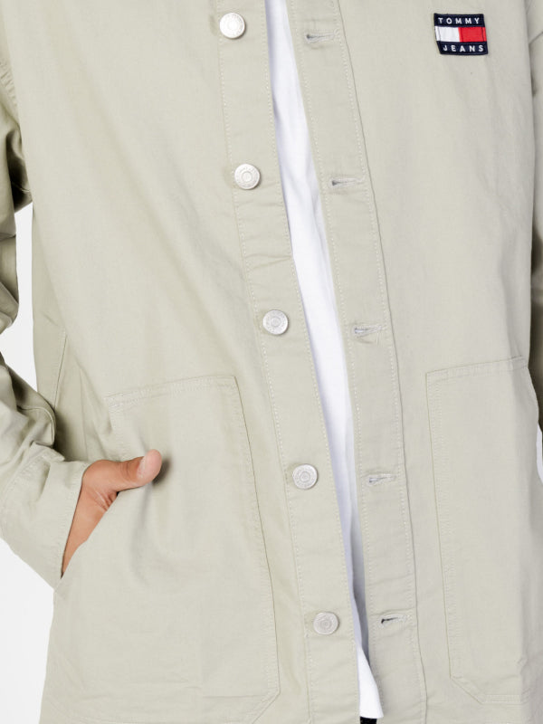 Tjm Twisted Flag Overshirt Stony Beige / L