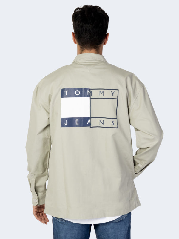 Tjm Twisted Flag Overshirt Stony Beige / L