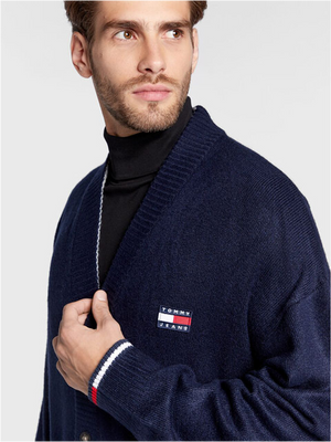 Tjm Skater Badge Cardi Sweater Twilight Navy / L