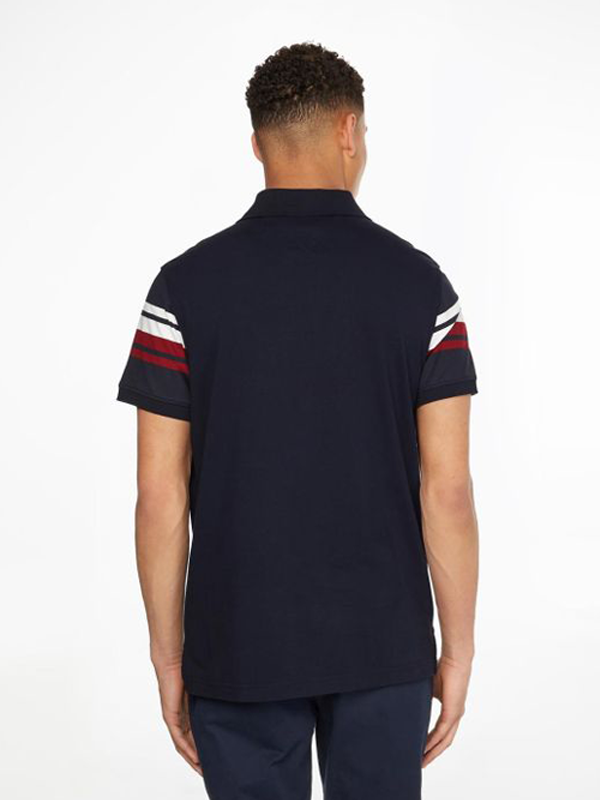 Sleeve Horizontal Tape Reg Polo Desert Sky / Ecru / Rouge / L