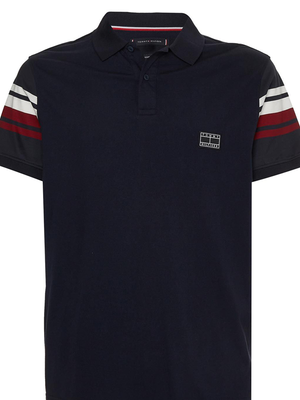 Sleeve Horizontal Tape Reg Polo Desert Sky / Ecru / Rouge / L
