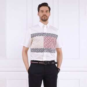 Monogram Blocking Rf Shirt S/S Optic White / Multi / L