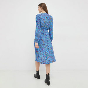 Vis Floral V-Nk Midi Dress Coastal Floral Ditsy/ Hydrengea / 42