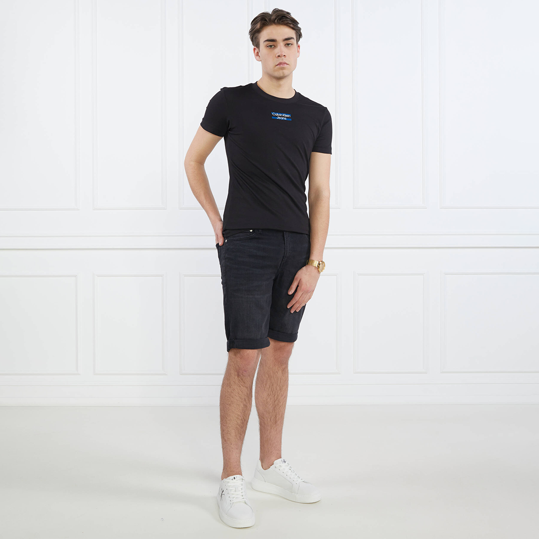 Transparent Stripe Logo Tee Ck Black / L