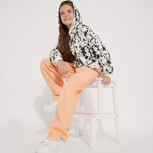 Relaxed Wide Leg Coloured Fresh Cantaloupe / 10