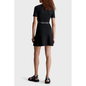 Ape Milano Short Sleeve Dress CK BLACK / L