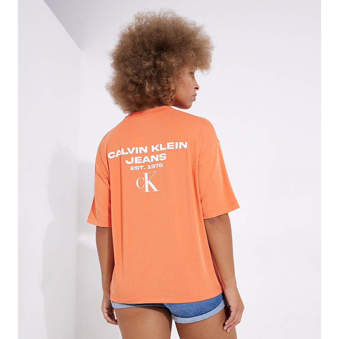 Ack Logo Modal Boyfriend Tee Summer Squash / L