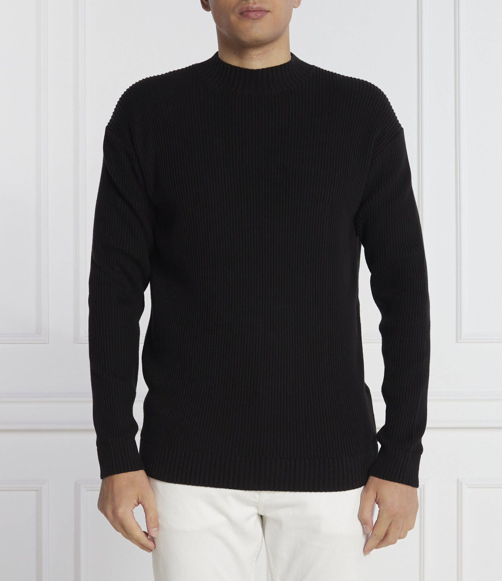 Blown Up Ck Mock Sweater Ck Black / L