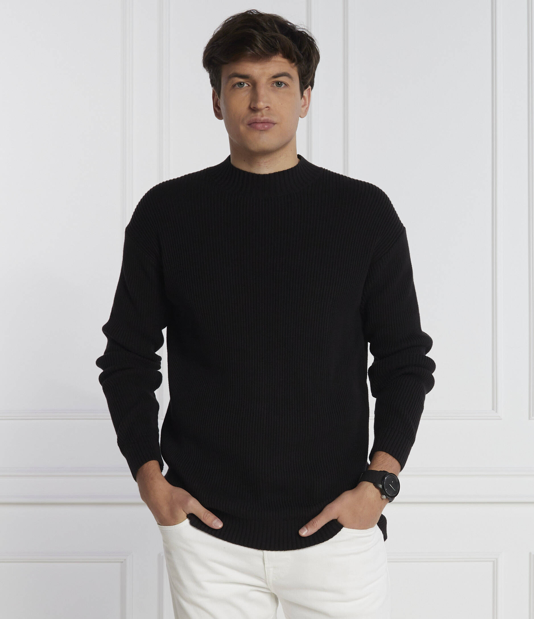 Blown Up Ck Mock Sweater Ck Black / L