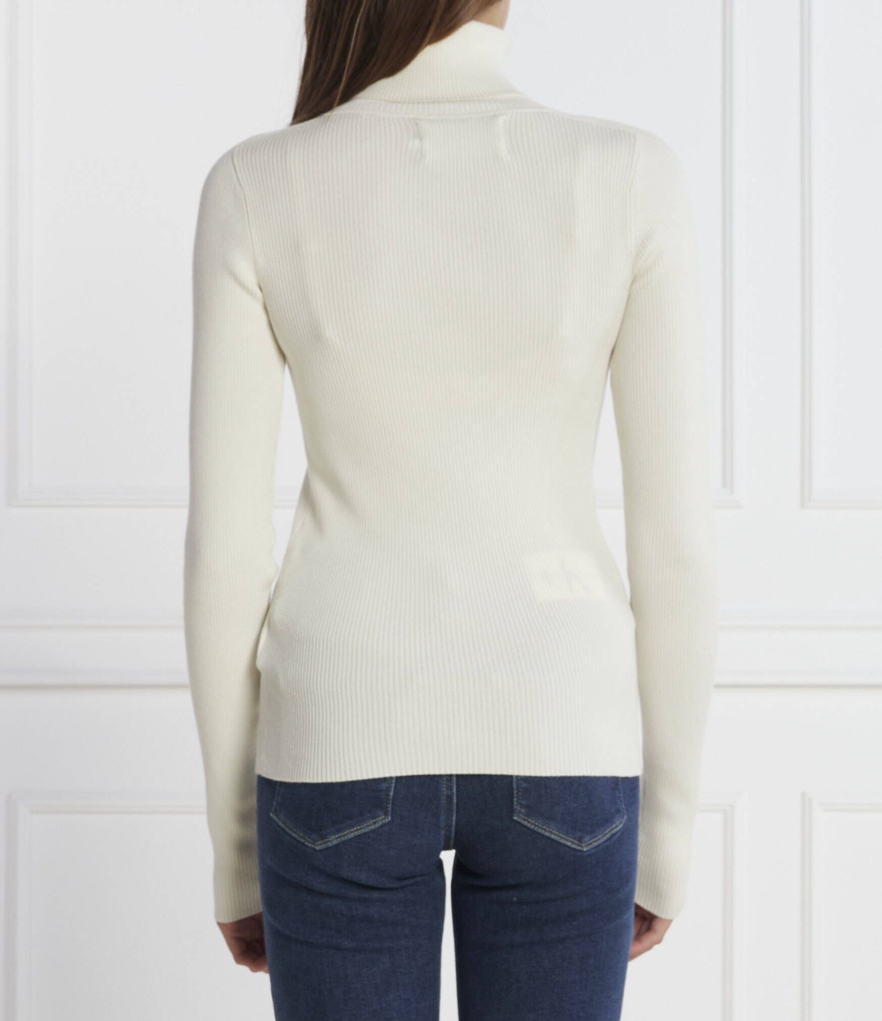 Badge Roll Neck Sweater Ivory / L