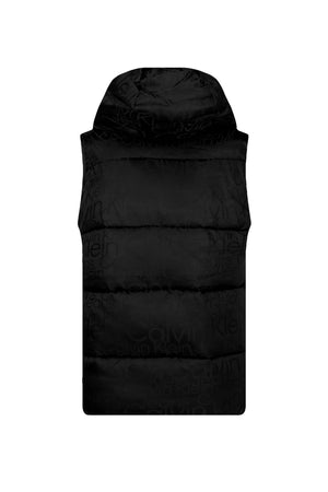 Debossed Logo Aop Padded Vest Ck Black / 10