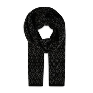 Ck Monogram Wool Scarf Ck Black / OS