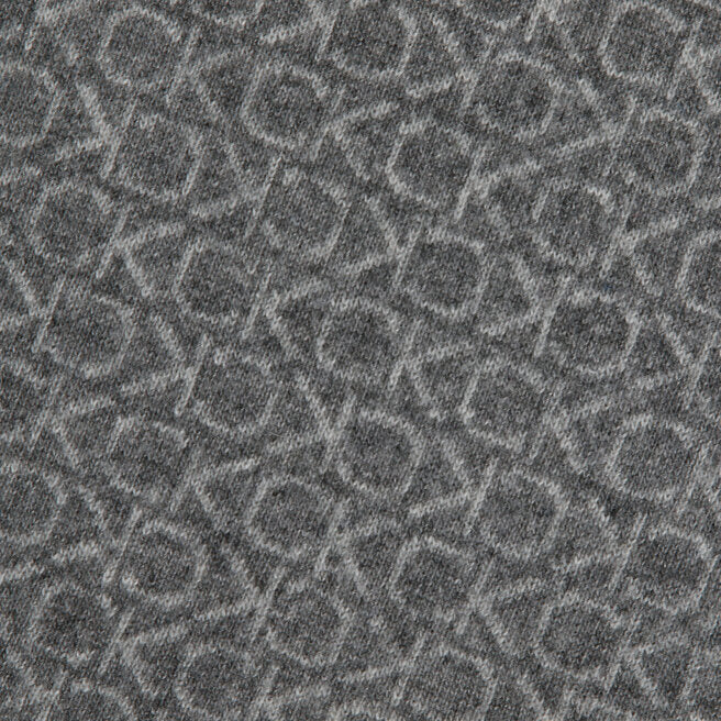 Ck Monogram Wool Scarf Medium Charcoal / OS
