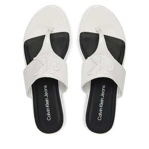 Flat Sandal Slide Toepost Mg Met Bright White / 41